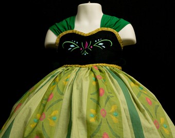 Princess Anna Coronation Dress Deluxe Set - Frozen Princess Anna Costume - Princess Anna Dress - Frozen Costume - toddler girls Disney dress