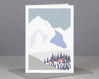Village Scene Greetings Card