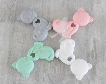 Silicone cat teether, for baby