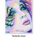 ON SALE 50% OFF Signed 8 x 10 Print Fairy Butterfly Eyes Punk Pink Goddess Diva B. K . Lusk