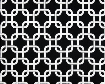 Black Gotcha Fabric - One Yard - Premier Prints Fabric - Black and White Home Dec Fabric
