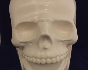 Hanging Glazed Skull Planter