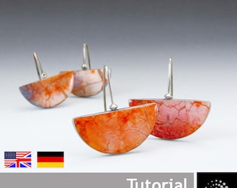 Polymer Clay PDF Tutorial "Earrings with Silver Leafing"