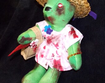 Handmade Zombie Picnic Bear
