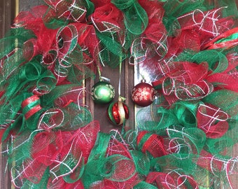 December and Christmas door wreath