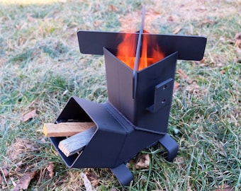 Rocket Stove with *Removable top and Self Feeding* ChristiansburgWeld Rocket Stove / Camping Stove / Wood Stove / Emergency Stove /Survival