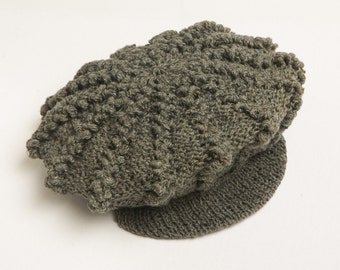 Hemp Crochet Newsboy Beanie