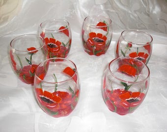 PAINTED APERITIF GLASSES