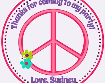 Peace Sign Invitations Peace Sign Birthday Invites Peace