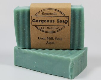Aqua Goat Milk Soap - All Natural Soap, Handmade Soap, Homemade Soap, Handcrafted Soap