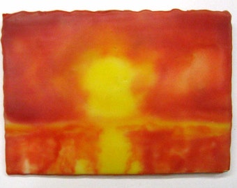Stachowic beeswax encaustic sunset landscape