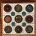Kit; fun cotton and wool penny mat, easy to make, fun to stitch