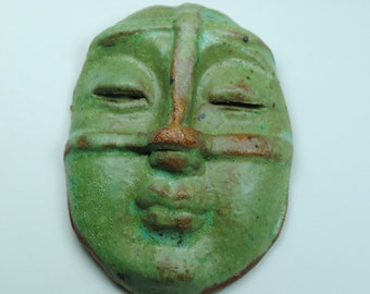 buddha head ceramic buddha mask paperweight zen decor