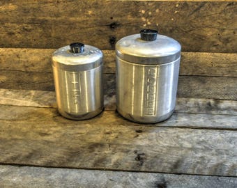 Vintage tin Coffee and Tea can