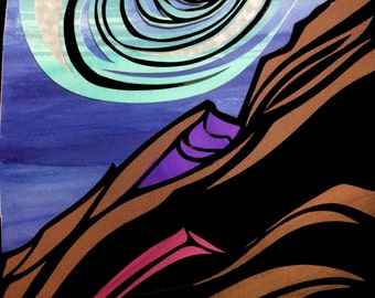 O Timballo! Papercut artwork illustration of Edward Lear Poem The Jumblies