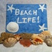 Hand Painted Hawaii Bobs Garden Art Nautical decor Beach Life Wooden Sign Sand dollar 3 Starfish 8.5"x11"
