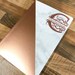 Personalised rose gold notebook name or logo monogram