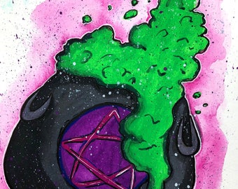 Witches Cauldron Original Painting