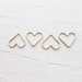 Gold Wire Heart Charm Gold Filled Open Heart Pendant (LHGF540)