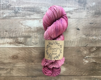 Hand Dyed Sock Yarn, Superwash Merino Wool - Azalea (Ready to ship)