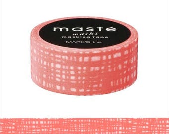 7M Orange brush stroke tape, Decorative masking tape, Craft gift wrap, Planner decoration tape, Japanese scrapbook tape