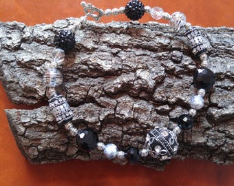 Black and silver choker