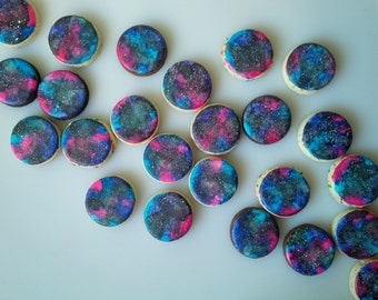 Mini Galaxy Cookies - Two Dozen Decorated Cookies