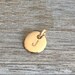 Initial Charm, Letter Charm, Small Initial Charm, Gold, Monogram Charm, Initial Necklace, Initial Bracelet (Gold Falmouth Initial Charm)