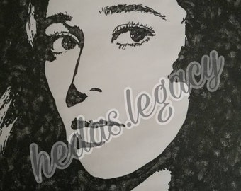 The 100 A3 Painting of Alycia Debnam-Carey