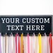 Choose Your Own Text Running Medal Holder - Running Medal Display - Race Medals - Running Medal Holder - Running Medals