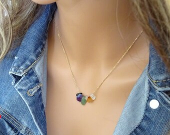 Chakra Necklace, Sterling Silver Necklace, 14K Gold Filled, Gold Necklace, Rose gold fill Chakra necklace, yoga necklace, meditation jewelry