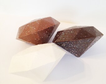Chocolate Diamond - Giant Solid Chocolate Diamond - Sparkle Diamond