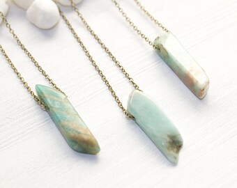 Throat Chakra Necklace, Amazonite Necklace, Blue Stone Necklace, Gemstone Necklace, Gemstone Jewelry, Chakra Jewelry, Chakra Healing
