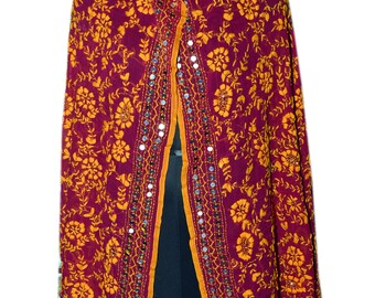 Phulkari scarf/phulkari dupatta/ chiffon dupatta/ scarf/ large scarf/ yellow scarf/ gift scarf 063