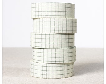 Green Grid Washi Tape - Classiky - Various Widths