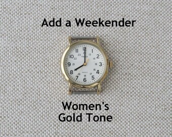 Add a Timex Women's Weekender Watch Face, Gold Tone