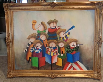 Original Joyce Royball Oil Painting with Antique Frame