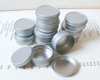 10ml Small Metal Tins, Small Storage Box, Small Organizer, Blank Round (Set Of 100) Silver Color