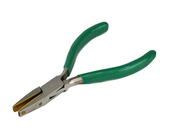 Non-Marring Brass Jaws Flat Nose Pliers Jewelry Making Tool Wire Holding Bending Straightening Jewelry Repair Tool - PLR-0014
