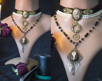 Choker Gothic Choker Victorian Steampun Choker Vintage Chokek Choker Steampunk Jewelry Victorian Jewelry Victorian Necklace