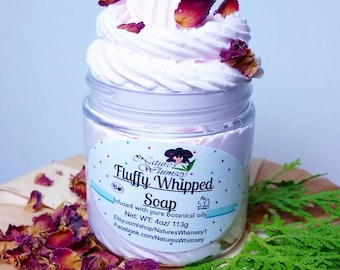 Whipped Soap Fluff ROSE - Filthy Cute, Fluffy Whipped Soap, Fluff Soap, Soap in a Jar, Gift For Mom, Teen Gift, Valentine, Spa Gift