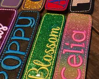 Personalized Bookmark, Personalized Name Book Mark, Embroidered Bookmark ---70 Colors---PLEASE specify font choice when ordering!