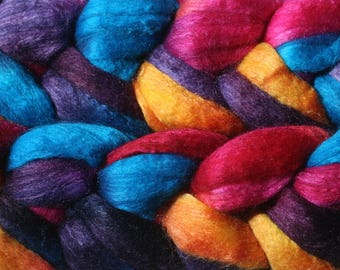 Blueface Leicester Tussah Silk Spinning Fiber - 'Old Orchard Beach'
