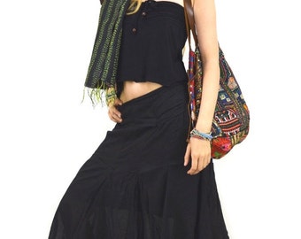 boho skirt long tulle skirt hippie skirt maxi skirt pleated skirt bohemian skirt hippie clothes festival clothing boho clothing Gypsy skirt