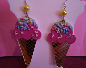 Ice cream sprinkle earrings