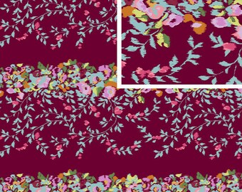 HALF YARD - Amy Butler Fabric, Alchemy Collection, Victoriana, Port - SALE