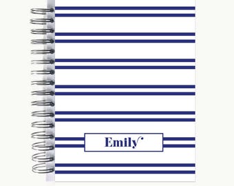 Bullet Journal – Personalized | Spiral | Dot Grid | Notebook | Double Stripe