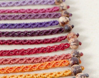 Macrame bracelet, handmade jewelry, choose your color, micro macrame, friendship bracelet