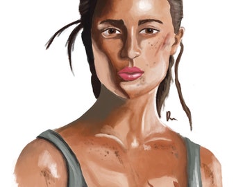 Lara Croft (Alicia Vikander) Digital painting