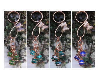Butterfly Garden Decor Glass Copper Suncatcher Yard Lawn Art Outdoor Decor Dragonfly